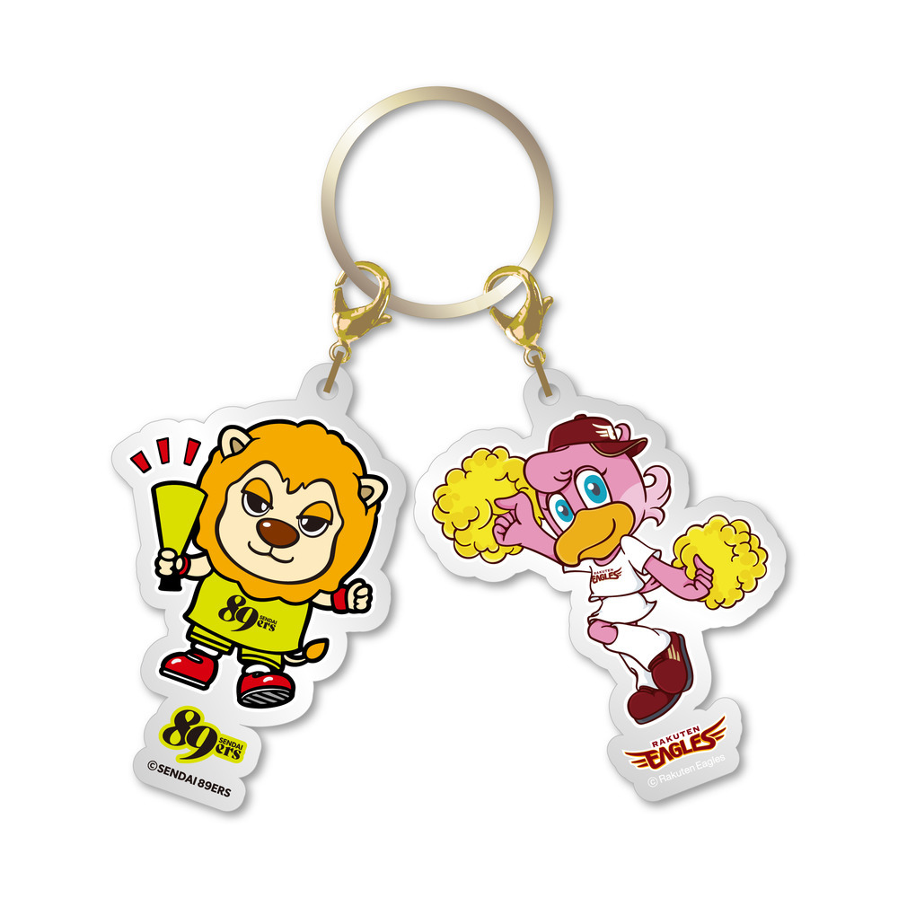 仙台89ERS&times;楽天イーグルス コラボアクリルキーホルダー 2025-26(ティナ&times;クラッチーナ) 詳細画像 1カラー 1